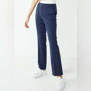 NWT Women’s Nine West Barely Bootcut Heather Navy Pants Size 6